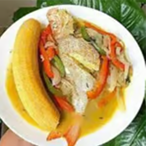 Bannann Bouyi ak Sos Pwason