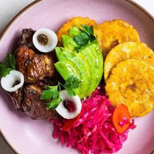 Taso Kabrit (Fried Goat with Plantains Only)